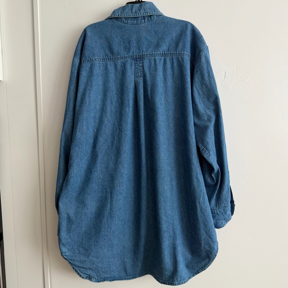 Vintage 90s Phun Shirts of California Embellished Denim Artwear Shirt - Picture 2 of 10